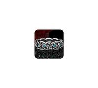 HUUGVBCO Anillo de plata vintage de plata con piedra de ojo de gato y lobo, anillo de guardia de tótem de lobo de cristal para joyería de calle, para mujeres y hombres, talla 6-13 (12)