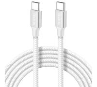 Huukein 65W Cable USB C a USB C Largo 3M, Blanco Cable Tipo C Carga Rapida para iPhone 17 16 15 Pro Max, para Xiaomi Redmi, MacBook iPad Pro/Air