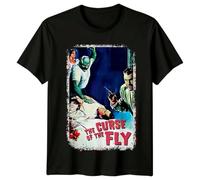 huUKH7HGT Curse of The Fly (1965) Movie Poster Inspired T-Shirt Black 3XL