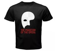 huUKH7HGT Phantom of The Opera Broadway Musical Men's T-Shirt Black M