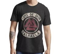 huUKH7HGT Sons of Odin Valhalla Design Viking Norse T-Shirt Black XL