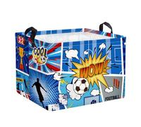 HUUMONSS Grande Cesta Ropa Sucia Bebe Bolas Cómic para Chico Plegable Cestos Almacenaje Ropa Juguetes para Habitación Infantil Dormitorio, Fútbol, 36L