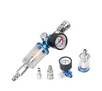 HUUOQIWY Compresor Pistola pulverizadora de Pintura Herramientas Piezas de presión Separador de Agua y Aceite de 1/4 de Pulgada Filtro de Aire Correa Trampa de Humedad(5 Pcs,AF+PF+SM+RG)
