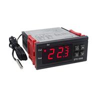 HUUOQIWY Controlador de Temperatura del termostato Digital Led STC-1000 AC 110V 220V 10A regulador de Dos relés con Calentador(Stc-1000 12v)
