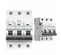 HUUOQIWY Disyuntor de Carril DIN Mini 3P 6KA, 6A, 10A, 16A, 20A, 25A, 32A, 40A, 50A, 63A, CA, 400V, 1 Unidad(6 Years)