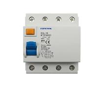 HUUOQIWY Interruptor diferencial de Seguridad, 4P, 10/30 mA, Tipo CA, electromagnético, de Corriente Residual(30ma-25a)