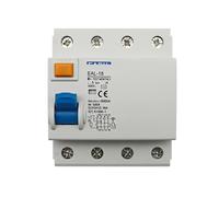 HUUOQIWY Interruptor diferencial de Seguridad electromagnético de Corriente Residual de 4 Polos y 10/30 mA CA.(4p 10a,30mA)