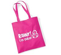 huuraa acquirente Bebé Dino Borsa regalo in juta fucsia 10 litri cotone Bebé Dino Attenzione