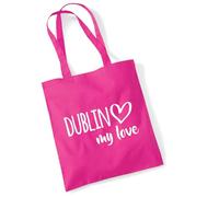 huuraa acquirente Dublin my love Borsa regalo in juta fucsia 10 litri cotone Dublin my love Attenzione