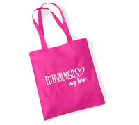 huuraa acquirente Edinburgh my love Borsa regalo in juta fucsia 10 litri cotone Edinburgh my love Attenzione
