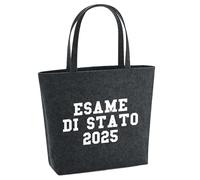 huuraa acquirente Esame di Stato 2025 Borsa regalo per la spesa 22 litri Feltro melange antracite Esame di Stato 2025 Presente