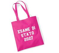 huuraa acquirente Esame di Stato 2027 Borsa regalo in juta fucsia 10 litri cotone Esame di Stato 2027 Attenzione