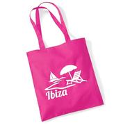 Huuraa acquirente Ibiza Borsa regalo in juta fucsia 10 litri cotone Ibiza Attenzione