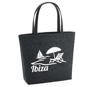 huuraa acquirente Ibiza Borsa regalo per la spesa 22 litri Feltro melange antracite Ibiza Presente