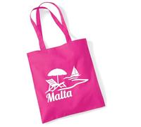 Huuraa acquirente Malta Borsa regalo in juta fucsia 10 litri cotone Malta Attenzione