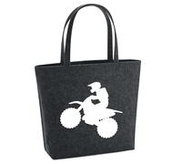 Huuraa acquirente Motocross Borsa regalo per la spesa 22 litri Feltro melange antracite Motocross Presente