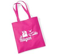 Huuraa acquirente Rügen Borsa regalo in juta fucsia 10 litri cotone Rügen Attenzione