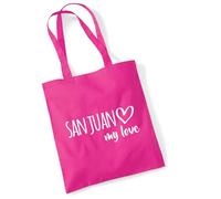 huuraa acquirente San Juan my love Borsa regalo in juta fucsia 10 litri cotone San Juan my love Attenzione