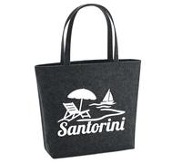 Huuraa acquirente Santorini Borsa regalo per la spesa 22 litri Feltro melange antracite Santorini Presente