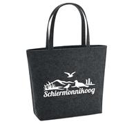 Huuraa acquirente Schiermonnikoog Borsa regalo per la spesa 22 litri Feltro melange antracite Schiermonnikoog Presente