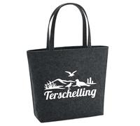 huuraa acquirente Terschelling Borsa regalo per la spesa 22 litri Feltro melange antracite Terschelling Presente