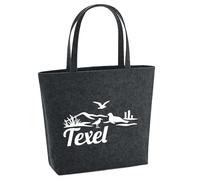 huuraa acquirente Texel Borsa regalo per la spesa 22 litri Feltro melange antracite Texel Presente