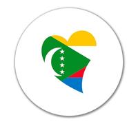 Huuraa adesivi Bandera de las Comoras Adesivo regalo 10cm Bandera de las Comoras Presente