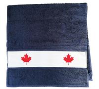 huuraa asciugamano per gli ospiti Hoja de Arce Asciugamano Sportivo Regalo French Navy 50x100cm Cotone Hoja de Arce Idea Regalo