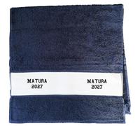 huuraa asciugamano per gli ospiti Matura 2027 Asciugamano Sportivo Regalo French Navy 50x100cm Cotone Matura 2027 Idea Regalo