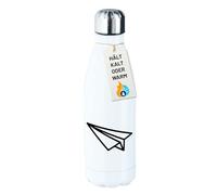 huuraa borraccia in acciaio inox avión de papel Bottiglia regalo bianca 500ml in acciaio inox avión de papel Presente