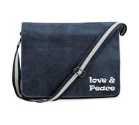 huuraa Borsa a tracolla Amor y Paz 70s Borsa regalo per laptop Vintage Navy 14 litri in tela Amor y Paz 70s Presente