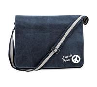 huuraa Borsa a tracolla Amor y Paz Borsa regalo per laptop Vintage Navy 14 litri in tela Amor y Paz Presente