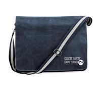 huuraa Borsa a tracolla Make Love not War Borsa regalo per laptop Vintage Navy 14 litri in tela Make Love not War Presente