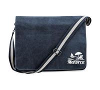 Huuraa Borsa a tracolla Menorca Borsa regalo per laptop Vintage Navy 14 litri in tela Menorca Presente