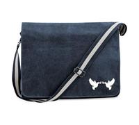 huuraa Borsa a tracolla Paloma de la paz Borsa regalo per laptop Vintage Navy 14 litri in tela Paloma de la paz Presente