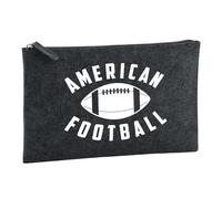 Huuraa Borsa da Toilette American Football Ball Borsa Regalo per cosmetici in feltro Color Carbone da 1 litro American Football Ball Presente