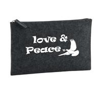 Huuraa Borsa da Toilette Amor y Paz Borsa Regalo per cosmetici in feltro Color Carbone da 1 litro Amor y Paz Presente