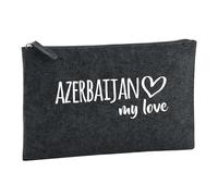 Huuraa Borsa da Toilette Azerbaijan my Love Borsa Regalo per cosmetici in feltro Color Carbone da 1 litro Azerbaijan my Love Presente