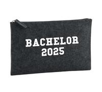 Huuraa Borsa da Toilette Bachelor 2025 Borsa Regalo per cosmetici in feltro Color Carbone da 1 litro Bachelor 2025 Presente