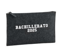 Huuraa Borsa da Toilette Bachillerato 2025 Borsa Regalo per cosmetici in feltro Color Carbone da 1 litro Bachillerato 2025 Presente