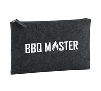 Huuraa Borsa da Toilette BBQ Master Grillen Borsa Regalo per cosmetici in feltro Color Carbone da 1 litro BBQ Master Grillen Presente