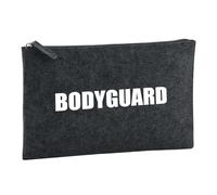 Huuraa Borsa da Toilette Bodyguard Schriftzug Borsa Regalo per cosmetici in feltro Color Carbone da 1 litro Bodyguard Schriftzug Presente