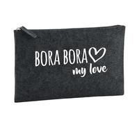 Huuraa Borsa da Toilette Bora Bora my Love Borsa Regalo per cosmetici in feltro Color Carbone da 1 litro Bora Bora my Love Presente