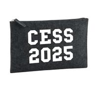 Huuraa Borsa da Toilette Cess 2025 Borsa Regalo per cosmetici in feltro Color Carbone da 1 litro Cess 2025 Presente
