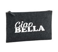 Huuraa Borsa da Toilette Ciao Bella Borsa Regalo per cosmetici in feltro Color Carbone da 1 litro Ciao Bella Presente