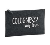 Huuraa Borsa da Toilette Cologne my Love Borsa Regalo per cosmetici in feltro Color Carbone da 1 litro Cologne my Love Presente