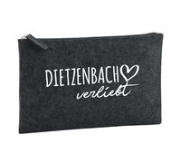 Huuraa Borsa da Toilette Dietzenbach verliebt Borsa Regalo per cosmetici in feltro Color Carbone da 1 litro Dietzenbach verliebt Presente