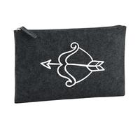 Huuraa Borsa da Toilette Flecha de Cupido Borsa Regalo per cosmetici in feltro Color Carbone da 1 litro Flecha de Cupido Presente