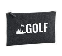 Huuraa Borsa da Toilette Golf Borsa Regalo per cosmetici in feltro Color Carbone da 1 litro Golf Presente