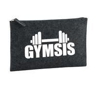 Huuraa Borsa da Toilette Gymsis Hantel Borsa Regalo per cosmetici in feltro Color Carbone da 1 litro Gymsis Hantel Presente
